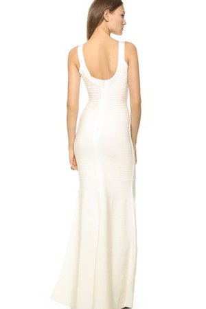 Robe de mariée charmeuse naturel en satin ruché col u profond - photo 2