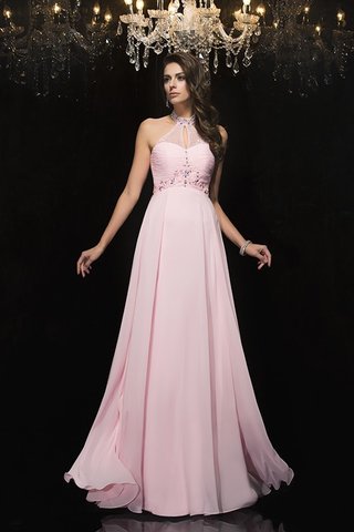 Robe de bal longue fermeutre eclair avec perle ligne a manche nulle - photo 5