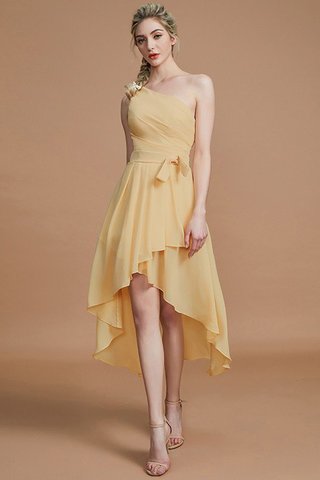 Robe demoiselle d'honneur naturel avec chiffon silhouette asymétrique avec zip ligne a - photo 18