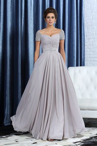 Robe mère de mariée longue col en forme de cœur ligne a de princesse avec chiffon - photo 1