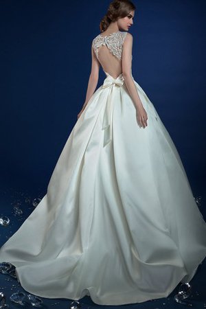 Robe de mariée vintage longue ligne a col ras du cou avec nœud - photo 2