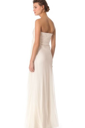 Robe de mariée plissé longue naturel de fourreau avec sans manches - photo 2