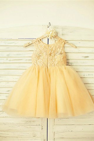 Robe de cortège enfant a-ligne fermeutre eclair de princesse manche nulle jusqu'au sol - photo 2