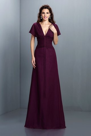 Robe de soirée longue de princesse longueur au ras du sol avec chiffon avec zip - photo 1