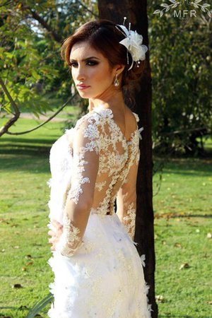 Robe de mariée bref intemporel boutonné collant avec manche longue - photo 2