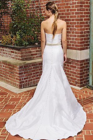 Robe de mariée naturel en satin avec sans manches de bustier avec zip - photo 2