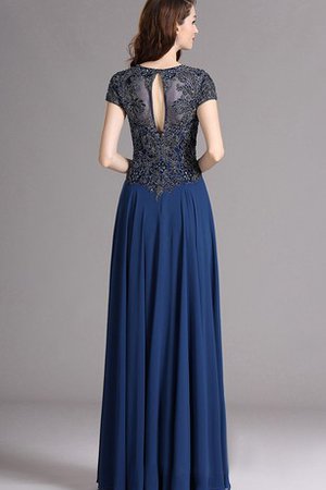 Robe de bal avec chiffon appliques ligne a avec manche épeules enveloppants noeud - photo 2