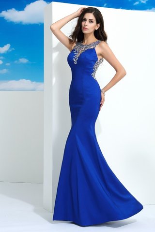 Robe de bal longue jusqu'au sol de fourreau avec chiffon manche nulle - photo 6
