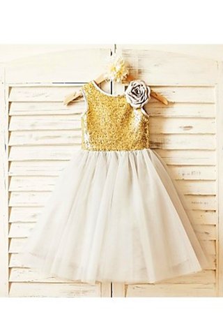 Robe de cortège enfant naturel fermeutre eclair en tulle longueur mollet manche nulle - photo 2