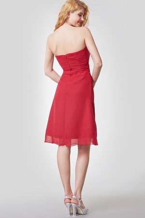 Robe demoiselle d'honneur bref de longueur à genou avec chiffon avec zip ligne a - photo 2