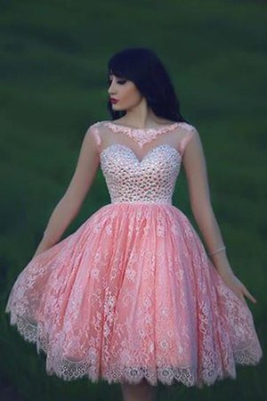 Robe fête de la rentrée pailleté plissage en tulle de longueur à genou en dentelle - photo 1