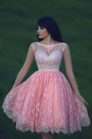 Robe fête de la rentrée pailleté plissage en tulle de longueur à genou en dentelle - photo 1