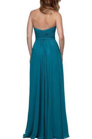 Robe demoiselle d'honneur longue a-ligne de bustier jusqu'au sol avec chiffon - photo 2