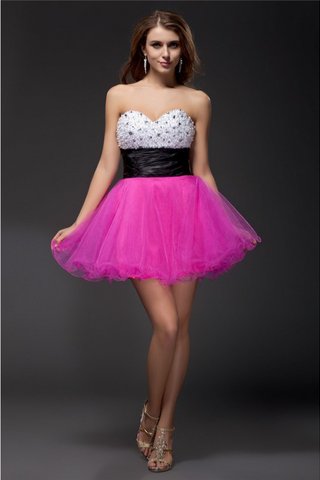 Robe de cocktail bref avec sans manches ligne a de col en cœur de princesse - photo 1