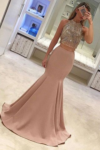 Robe de bal en satin de sirène avec perle joli naturel - photo 1