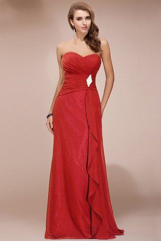 Robe demoiselle d'honneur avec zip avec perle col en forme de cœur avec chiffon en forme - photo 21