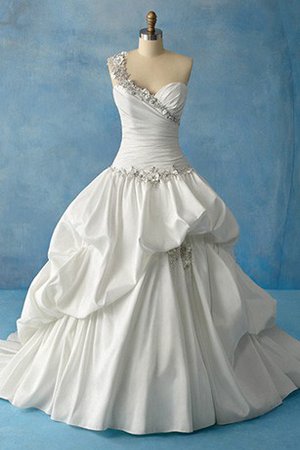 Robe de mariée sage jusqu'au sol manche nulle en chute ceinture avec perle - photo 1