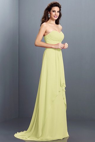 Robe demoiselle d'honneur naturel longue avec chiffon ligne a avec fronce - photo 8