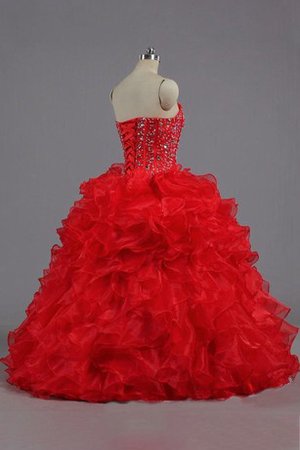 Robe de quinceanera avec perle de lotus appliques de mode de bal avec sans manches - photo 2