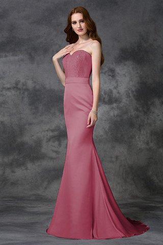 Robe demoiselle d'honneur longue jusqu'au sol avec zip de col en cœur en satin - photo 27