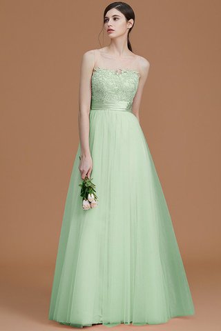 Robe demoiselle d'honneur naturel manche nulle fermeutre eclair col en bateau en tulle - photo 33