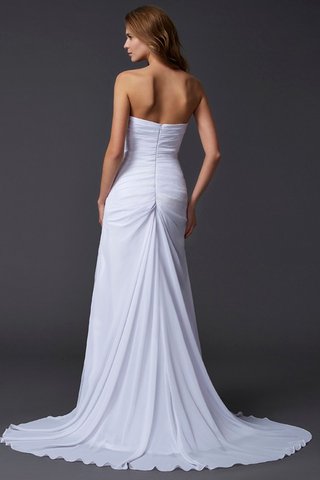 Robe de bal longue avec zip avec perle en chiffon de tour de ceinture empire - photo 2