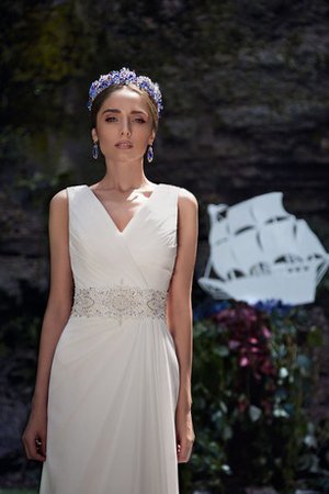 Robe de mariée impressioé longue à la mode informel avec chiffon - photo 2