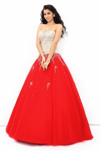 Robe de quinceanera naturel longue cordon de mode de bal avec sans manches - photo 5