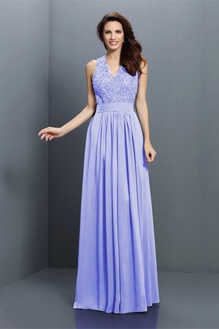 Robe demoiselle d'honneur longue fermeutre eclair de princesse avec chiffon jusqu'au sol - photo 16