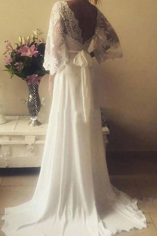 Robe de mariée angélique a-ligne ceinture avec ruban naturel - photo 2