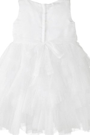 Robe de cortège enfant manche nulle textile en tulle avec nœud ligne a avec fleurs - photo 2