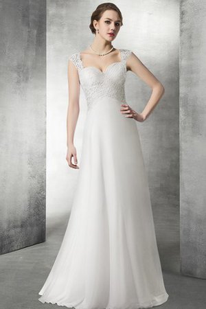 Robe de mariée humble sans dos avec chiffon ceinture haut a-ligne - photo 1