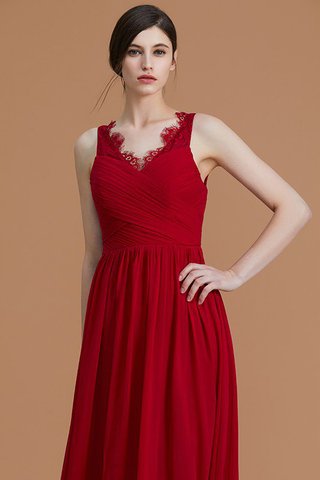 Robe demoiselle d'honneur naturel de princesse ligne a avec zip de lotus - photo 4