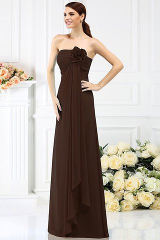 Robe demoiselle d'honneur longue avec zip de bustier a-ligne avec chiffon - photo 7