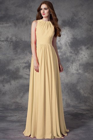 Robe demoiselle d'honneur naturel avec chiffon avec sans manches de lotus ligne a - photo 13