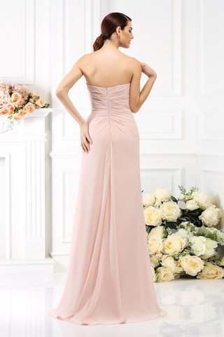 Robe demoiselle d'honneur plissé longue de bustier avec chiffon au drapée - photo 30