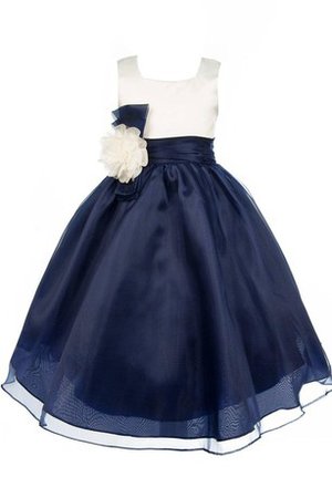 Robe de cortège enfant plissage avec fleurs manche nulle ligne a - photo 1