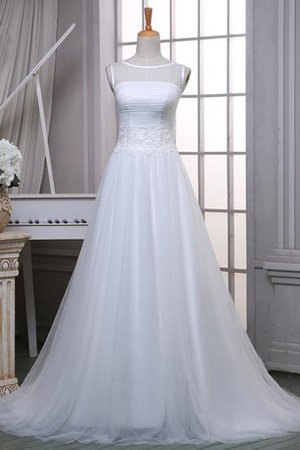 Robe de mariée naturel longue textile en tulle ligne a d'epaule ecrite - photo 1