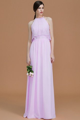 Robe demoiselle d'honneur en chiffon de dos nu de lotus avec zip jusqu'au sol - photo 25