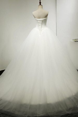 Robe de mariée textile en tulle de mode de bal de bustier cordon avec sans manches - photo 2