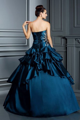 Robe de quinceanera longue cordon de bustier jusqu'au sol de tour de ceinture en haute - photo 2