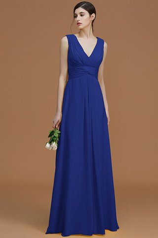 Robe demoiselle d'honneur naturel manche nulle a-ligne fermeutre eclair ruché - photo 31
