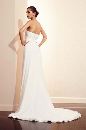 Robe de mariée longue vintage ruché de traîne courte avec lacets - photo 2