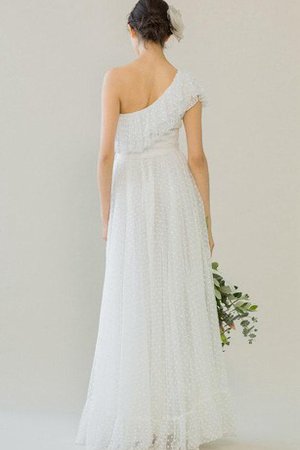 Robe de mariée naturel moderne longueur à cheville bucolique d'épaule asymétrique - photo 2