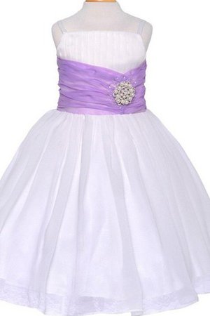 Robe de cortège enfant avec perle manche nulle ruché ligne a - photo 1