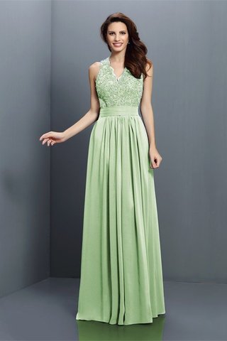 Robe demoiselle d'honneur longue fermeutre eclair de princesse avec chiffon jusqu'au sol - photo 25