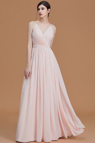 Robe demoiselle d'honneur naturel ruché manche nulle avec chiffon fermeutre eclair - photo 4