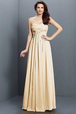 Robe demoiselle d'honneur plissage en satin a-ligne de princesse avec zip - photo 6