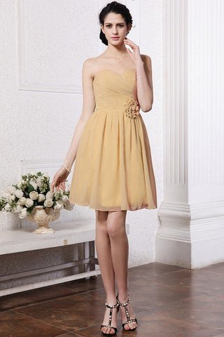 Robe demoiselle d'honneur bref plissage avec fronce fermeutre eclair en chiffon - photo 11