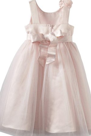 Robe de cortège enfant avec nœud avec zip a-ligne avec sans manches textile en tulle - photo 2